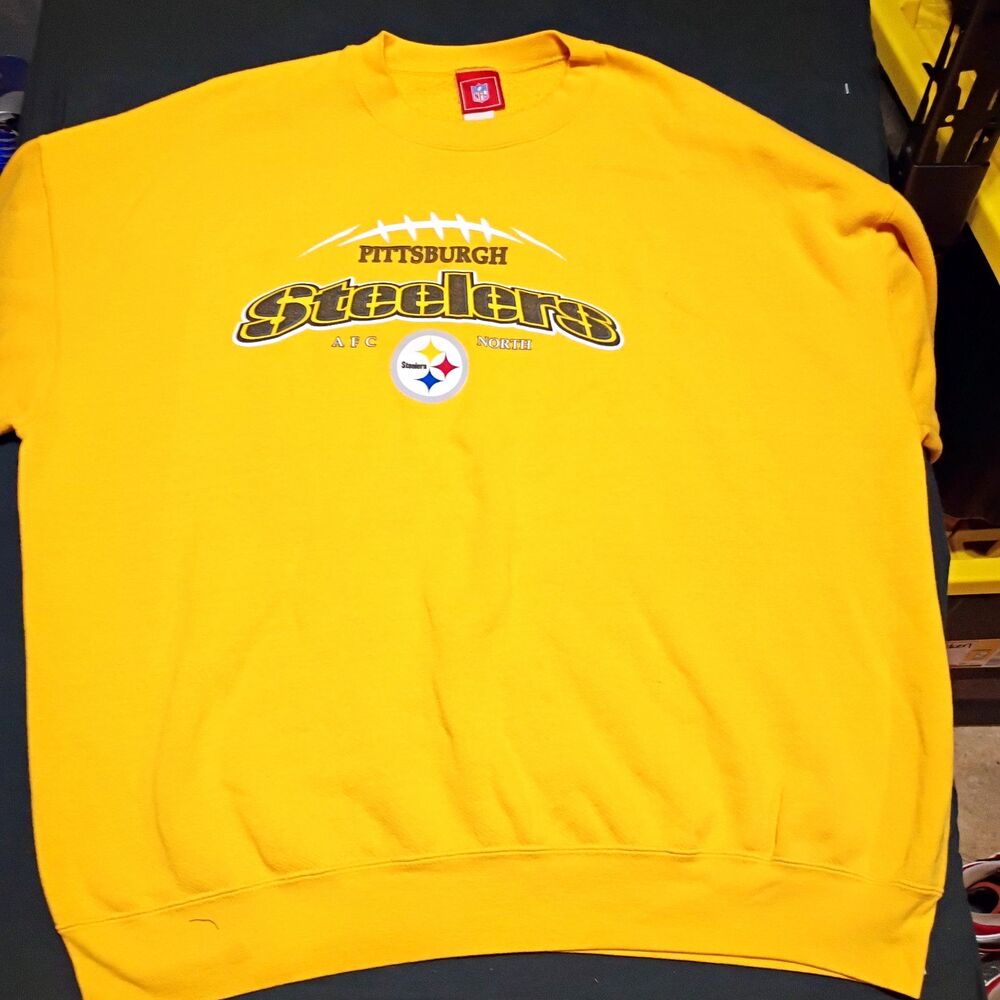 NFL Pittsburgh Steelers Football Crewneck Sweatshirt, Yellow